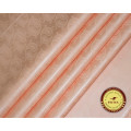 Soft Peach Color 100% Algodão Fabirc For Women Dress Africano Jacquard Fabric Tinged Guinea Brocade